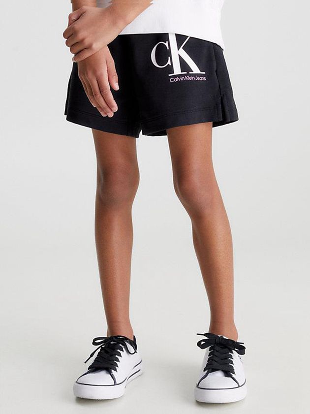 Calvin Klein USA Logo Girls Shorts Black 7139624-OX